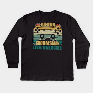 Groomsman Gaming Video Gamer Kids Long Sleeve T-Shirt